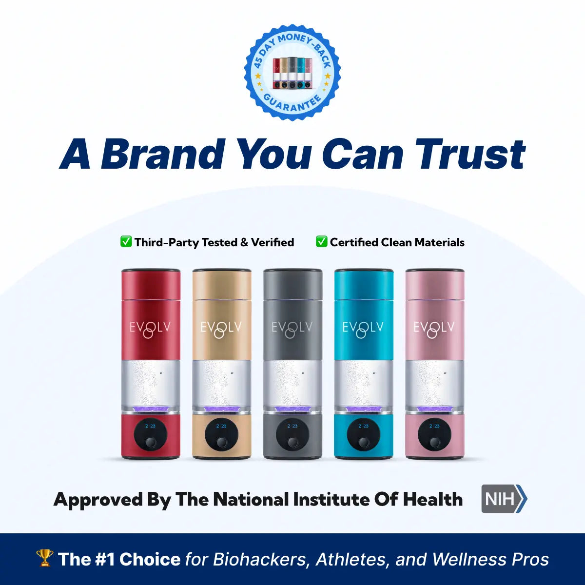 EVOLV Hydrogen Water Bottle Generator - SPE & PEM Water Ionizer 5PPM, Highest Concentrated EVOLV Hydrogen Water Bottle Generator - SPE & PEM Water Ionizer 5PPM, Highest Concentrated