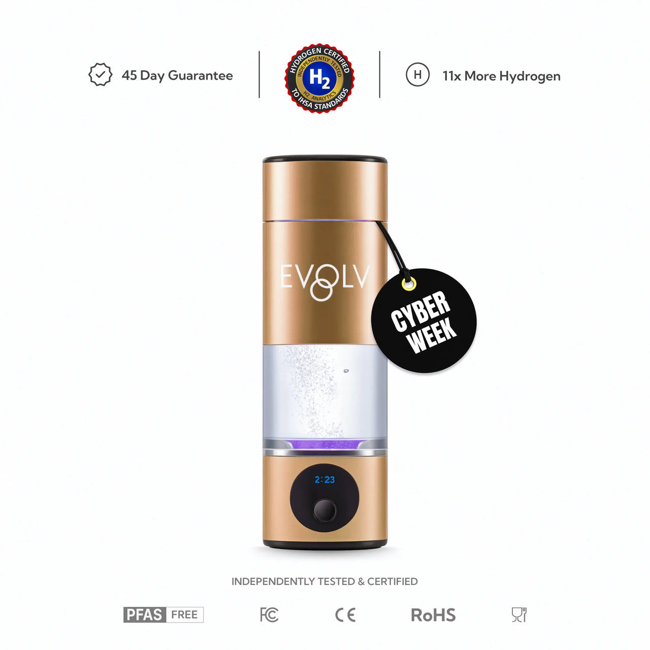 EVOLV Hydrogen Water Bottle